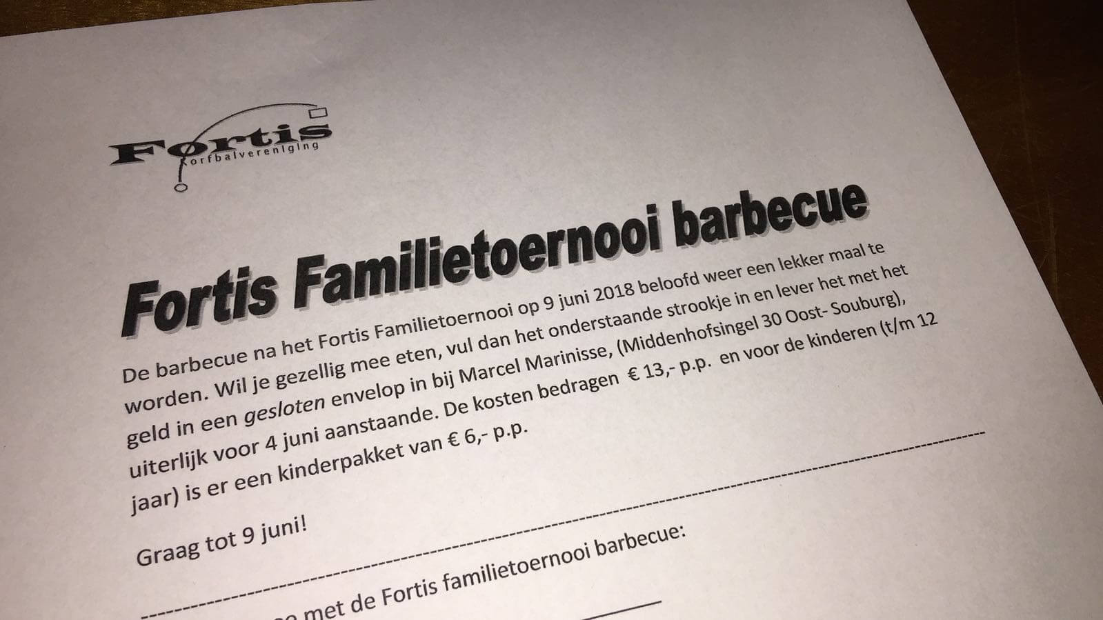 Opgaveformulier barbecue 2018